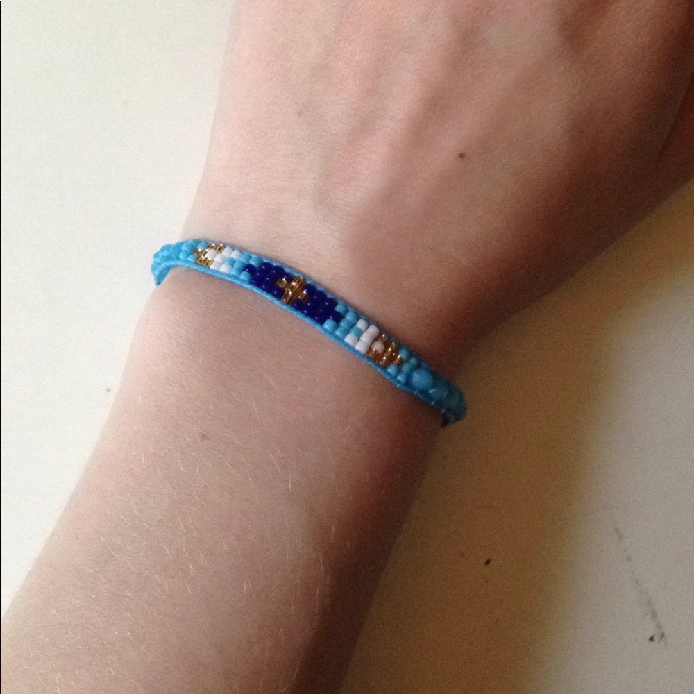 Hand made beaded and woven bracelet